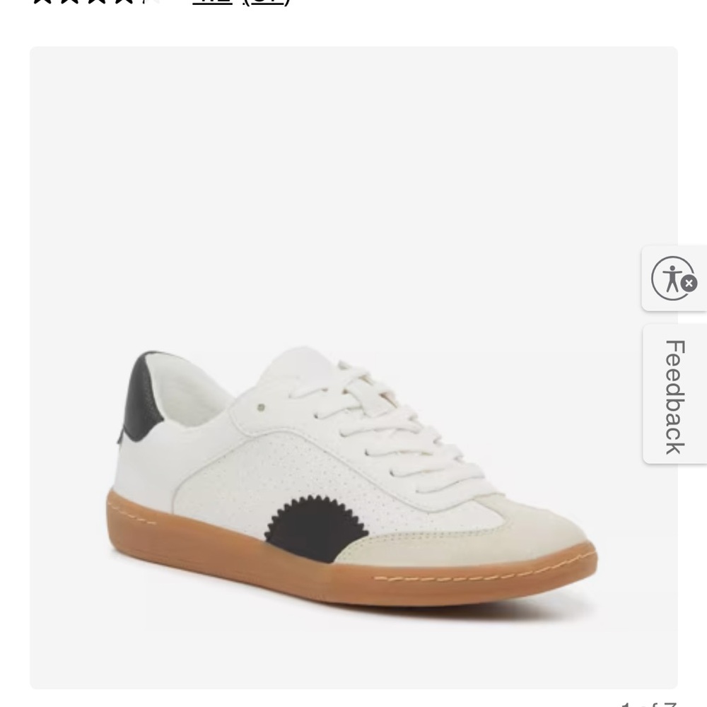 Dolce Vita Nadia Sneaker-White and Black with Gum Sole 👟